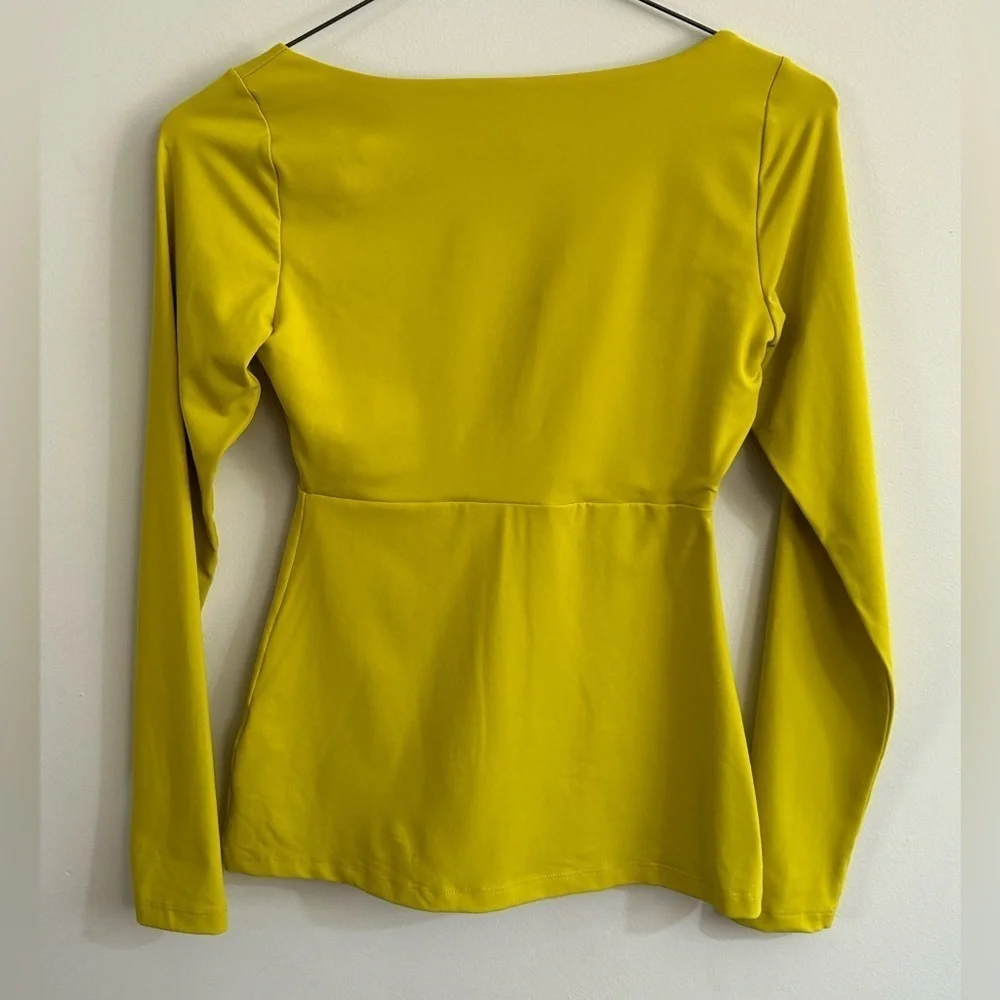 Susana Monaco Square Sweetheart Top Women’s Large Endive Long Sleeve Pullover - Picture 6 of 12